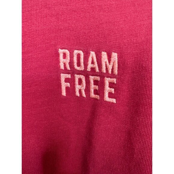 Roxy Womens Pink Sweatshirt XS long sleeve short round neck lightweight - Picture 3 of 7